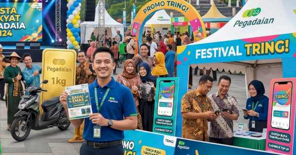 Semarak HUT ke-124, Pegadaian Hadirkan Program Badai Emas dan Promo TRING di Makassar