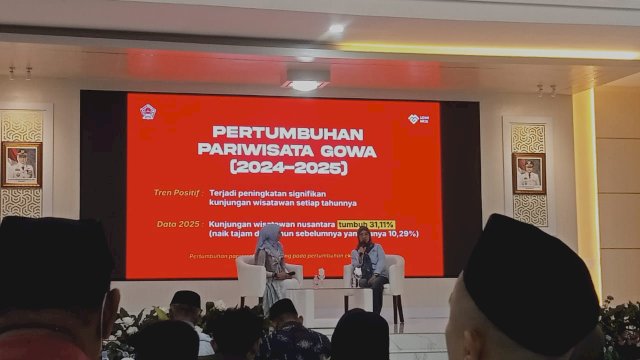 Gowa Collaboration Iftar 2026, diskusi santai bersama Bupati Gowa, Husniah Talenrang, tentang potensi wisata dan pengembangan ekonomi daerah dengan awak media ||ho_yoz@harian.news 