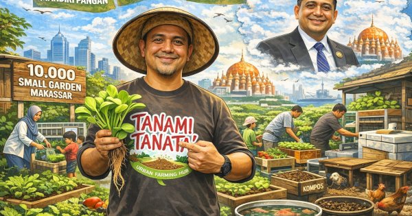 Jika 10.000 Kebun Tumbuh di Makassar Urban Farming, Tanami Tanata’, dan Masa Depan Kota yang Mandiri
