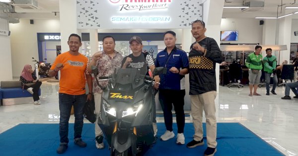 Unit Perdana Yamaha TMAX Connected 2026 Hadir di Sulselbar, Segini Harga OTR Makassar