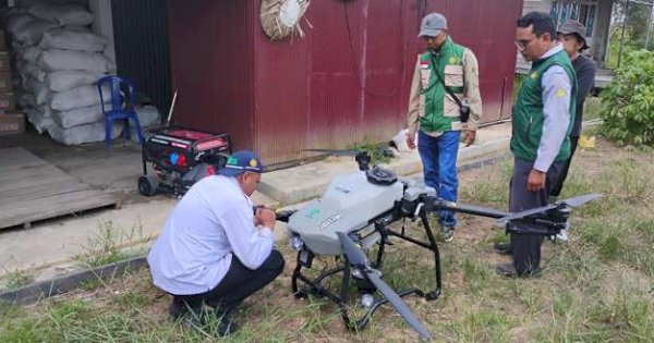 Kementan Pacu Swasembada Pangan, Teknologi Drone Masuk Lahan CSR Kapuas