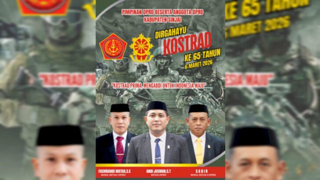 DPRD Sinjai Ucapkan Selamat HUT ke-65 Kostrad ||irman@harian.news 