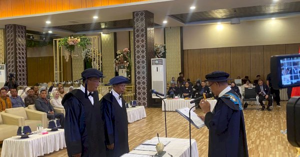 Pengukuhan 2 Guru Besar Unibos Angkat Isu UMKM Digital dan Problematika Sosial Perkotaan