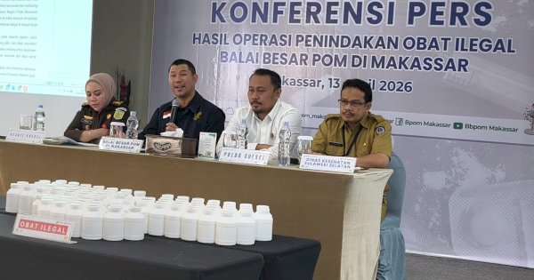 Sindikat Obat Ilegal Terbongkar di Makassar, Pelaku Terancam 12 Tahun Penjara