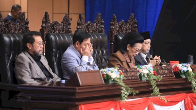 Pimpinan DPD RI salahsatunya Tamsil Linrung (pojok kiri). (Dok. WD)