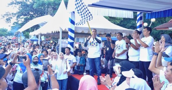 HUT ke-163 Jeneponto: Ribuan Warga Jalan Santai Bahagia, Doorprize Melimpah