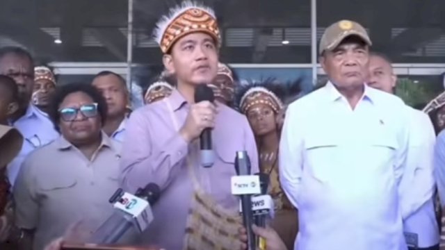 Wakil Presiden, Gibran Rakabuming usai meninjau layanan kesehatan di RSUD Kabupaten Sorong, Papua Barat Daya, Rabu (22/4). (Screenshoot Video/HN)