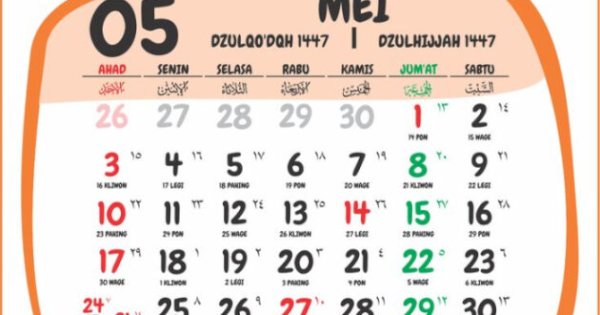 Long Weekend Mei 2026, Cek Daftar Tanggal Merah
