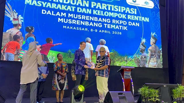 Pelaksanaan diseminasi panduan partisipasi masyarakat dan kelompok rentan dalam Musrenbang RKPD dan Musrenbang Tematik di Hotel Sheraton Makassar. (Dok. GITA/HN)