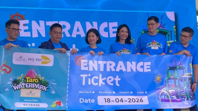 Prosesi peresmian Taro Waterpark di Kawasan Citraland Tallasa City Kota Makassar. (Dok. Gita/HN)