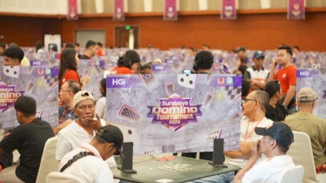 Pelaksanaan  Surabaya Domino Tournament 2026 di Grand City Convention Hall. (Dok. HGI)