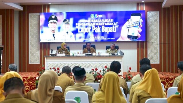 Pemerintah Luwu Timur luncurkan aplikasi "Lapor Pak Bupati". (HO_doc:diskominfosplutim) 