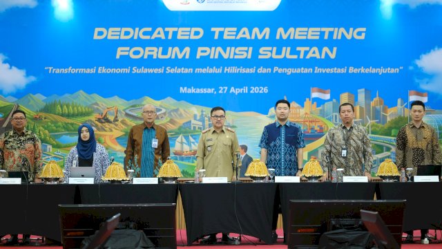 Pelaksanaan Dedicated Team Meeting (DTM) Forum PINISI SULTAN 2026 yang digelar di Kantor Gubernur Sulsel. (Dok. BI Sulsel)