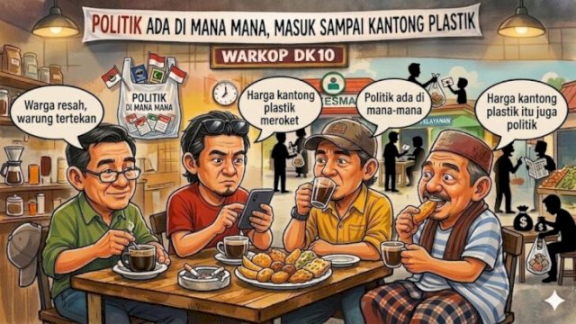 Politik Ada di Mana-Mana, Masuk Sampai Kantong Plastik (nanobanana@harian.news)