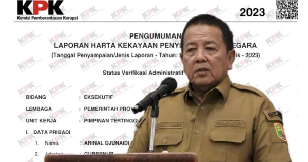Harta Arinal Djunaidi Rp28,6 M, Usai Tersangka Korupsi Rp271,5 M