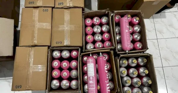Pabrik Gas Whip-Pink Ilegal Digerebek, Omzet Rp20 M dalam 5 Bulan