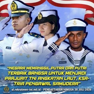 TNI AL Buka Pendaftaran Tamtama PK Gelombang 3 2026, Cek Syarat Lengkapnya!