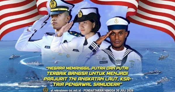 TNI AL Buka Pendaftaran Tamtama PK Gelombang 3 2026, Cek Syarat Lengkapnya!