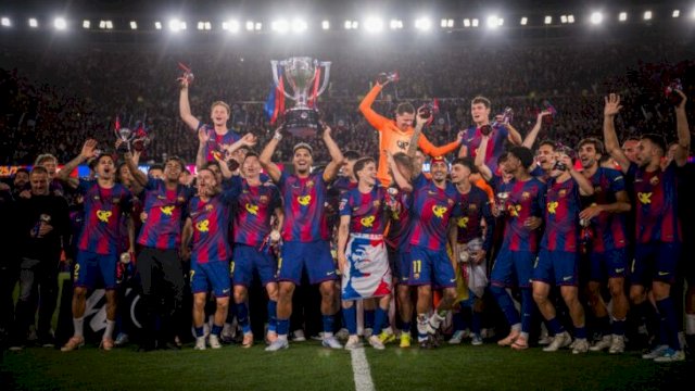 Barcelona Juara La Liga 2026! Tumbangkan Real Madrid 2-0 di El Clasico (Foto: X@FCBarcelona)