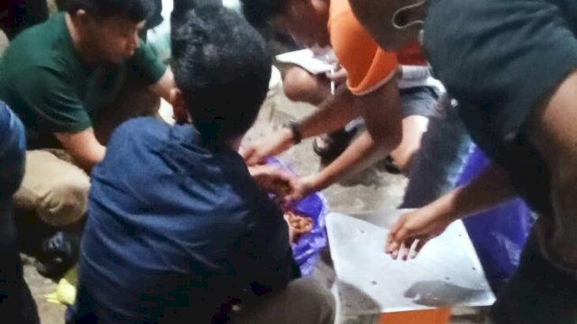 Simulasi pengambilan sampel Kakao Basah di Salubulo (doc:kadessalubulo/aswin@harian.news)