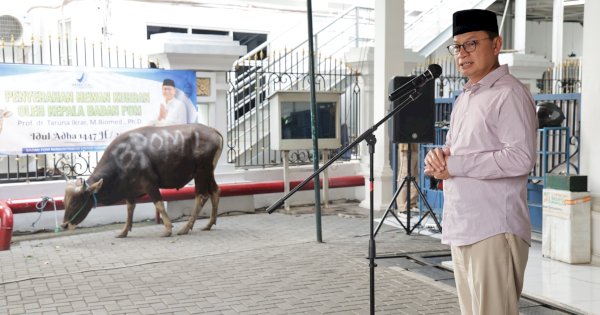 Dari Halaman Masjid BPOM, Pesan Taruna Ikrar Ajakan Peduli Kemanusiaan dan Keikhlasan Menggema di Hari Raya Iduladha