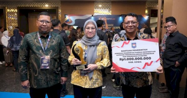 Komitmen Tekan Kemiskinan dan Stunting, Gowa Raih Penghargaan dari Kemendagri