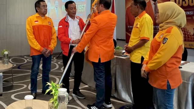 Haris Yasin Limpo kembali dipercaya memimpin Pimpinan Daerah Kolektif (PDK) Kosgoro 1957 Sulawesi Selatan untuk masa bakti 2026-2031. (Dok. AB)