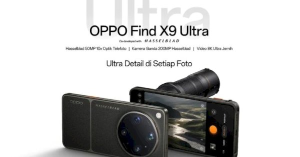 Oppo Find X9 Ultra Resmi Meluncur di Indonesia 26 Mei, Ini Spesifikasi Lengkapnya
