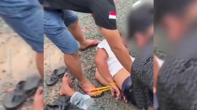 Tim gabungan Subdit IV dan Satgas NIC Dittipidnarkoba Bareskrim Polri menggerebek sindikat narkoba di Gang Langgar, Samarinda, Sabtu (16/5/2026). Sebanyak 13 orang diamankan (tangkaplayar_videoamatirWAG) 