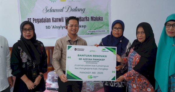Pegadaian Perkuat Dukungan Pendidikan Lewat Renovasi SD di Pangkep
