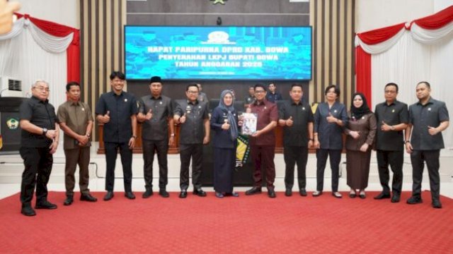 DPRD Kabupaten Gowa menggelar Rapat Paripurna Penyerahan Laporan Keterangan Pertanggung Jawaban (LKPJ) Bupati Gowa Tahun Anggaran 2025 (doc_humas)