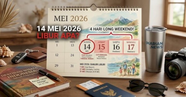 14 Mei 2026 Libur Apa? Cek Jadwal Long Weekend 4 Hari + Cuti Bersama