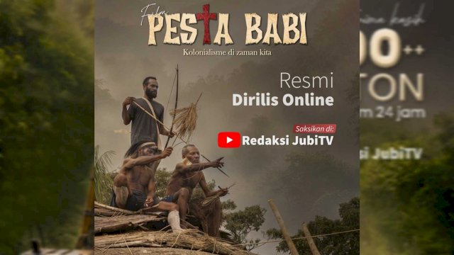 Poster resmi film dokumenter "Pesta Babi: Kolonialisme di Zaman Kita" yang dirilis melalui platform YouTube pada Jumat (22/5/2026). (Dok. Ekspedisi Indonesia Baru/Watchdoc)