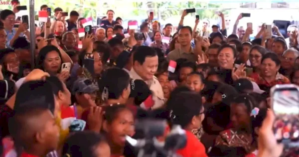 Prabowo Berjoget Tabola Bale Bareng Warga Pulau Terluar