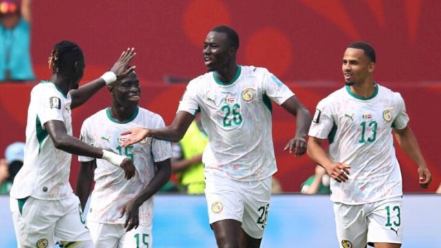 Pemain Timnas Senegal merayakan gol ke gawang Irak pada laga Grup I Piala Dunia 2026 di BMO Field, Toronto. ||(foto_X@cloudninesports) 