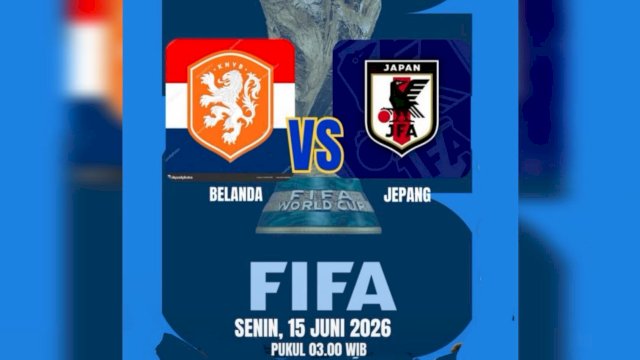 Duel grup F Piala Dunia 2026 Jepang vs Belanda, Senin (15/6/2026) pukul 03.00 WIB ||(tangkaplayar_IG@rripro1jakarta) 