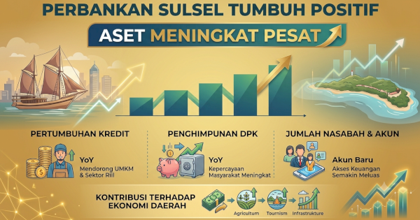Perbankan Sulsel Tumbuh Positif, Aset Tembus Rp215,79 Triliun