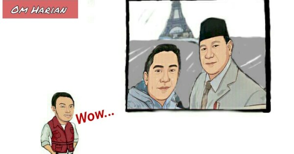 Foto Prabowo dan Teddy Berlatar Menara Eiffel Jadi Sorotan