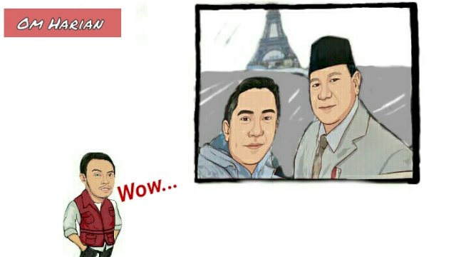Karikatur Presiden Prabowo dan Seskab Teddy Indra Wijaya (Dodi/harian.news) 