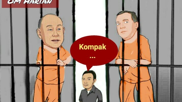 Karikatur Dadan Hindayana dan Silmy Karim (Dodi/harian.news) 