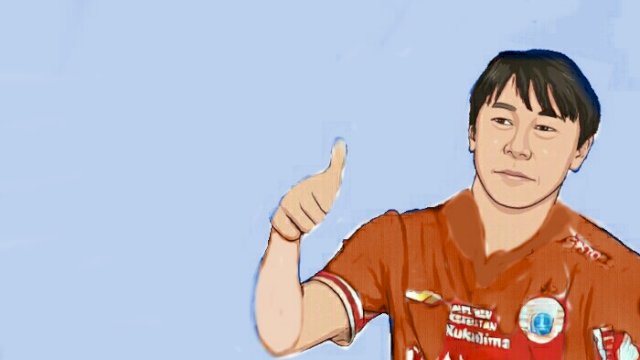 Ilustrasi Shin Tae-yong (Dodi/harian.news) 