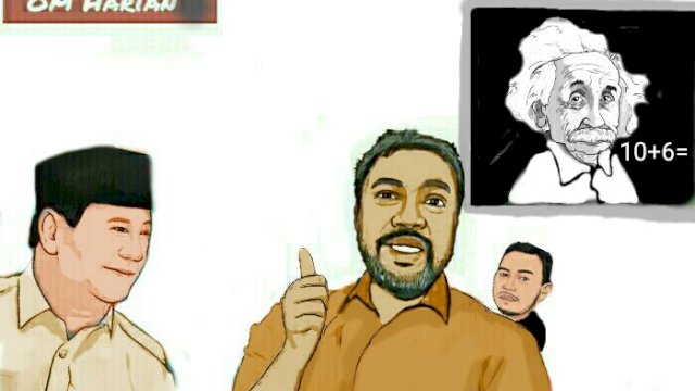 Karikatur Said Iqbal puji Prabowo (Dodi/harian.news) 