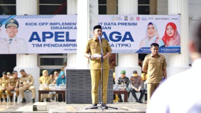 Apel Siaga Pemkab Jeneponto dipimpin Bupati Paris Yasir ||(Foto_humas/aswin@harian.news) 