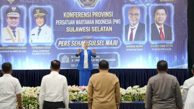 Pembukaan Konferensi PWI Sulsel, Selasa (2/6). (Dok. HSN)