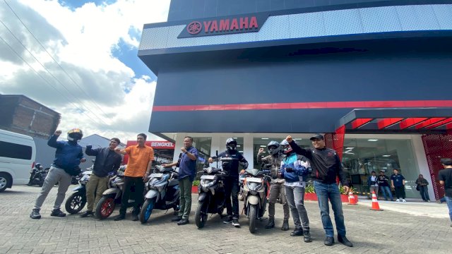 Persiapan touring dari Makassar ke Manado menggunakan Yamaha Fear Ultima Hybride. (Dok. Gita/HN)