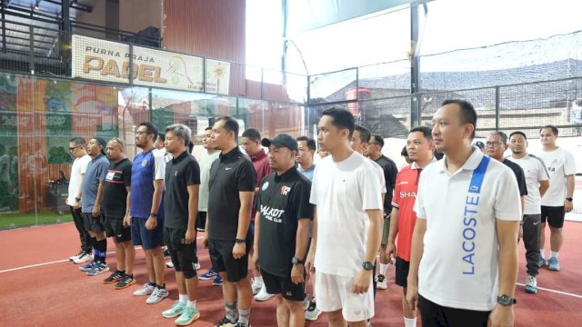 Pembukaan Turnamen Padel IKAPTK Sulsel. (Dok. Gita/HN)