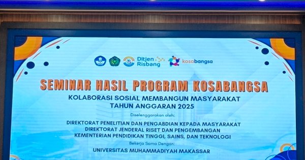 Unismuh Makassar Jadi Tuan Rumah Seminar Nasional Hasil Program KOSABANGSA Kemendiktisaintek