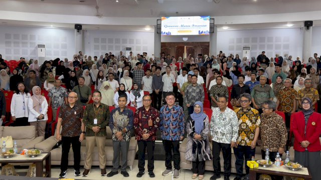 500 mahasiswa ikut kegiatan seminar dana pensiun. ((Dok. OJK)