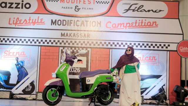 Salah satu peserta yang menampilkan karyanya diajang amaha CLASSY Modifest 2026 Makassar. (Dok. SJAM)