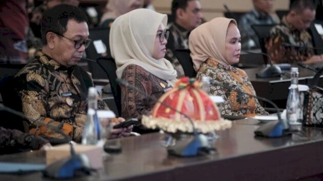 Bupati Gowa Sitti Husniah Talenrang menghadiri Ekspose Manajemen Talenta ASN di Makassar || (humasgowa_yoz)